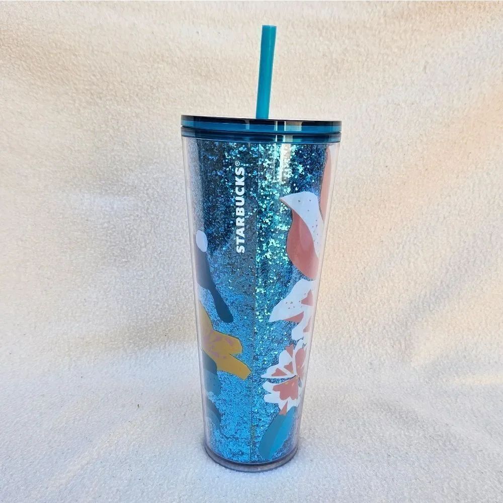 Starbucks Glitter Blue Bunny Tumbler 24oz